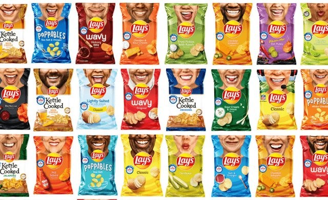 Lays creative packaging of Rieusset