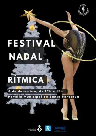 Cartel del Festival de Navidad del Club Rítmica Santa Perpètua