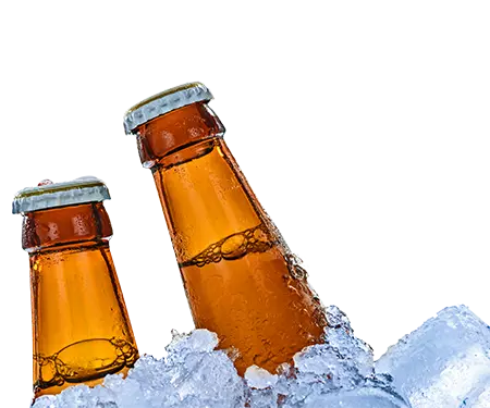 Dos cervezas en hielo